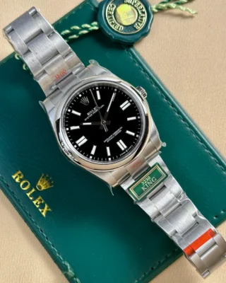 Replica Rolex Oyster Perpetual Black Dial Oyster Bracelet