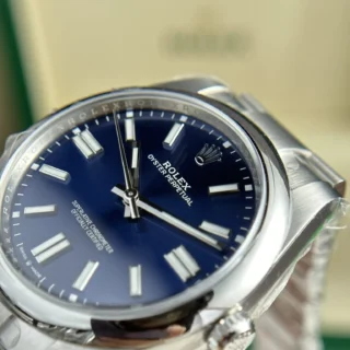 Replica rolex Oyster Perpetual Blue Dial Oyster Bracelet