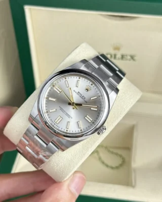 Replica Rolex Oyster Perpetual Silver Dial Oyster Bracelet