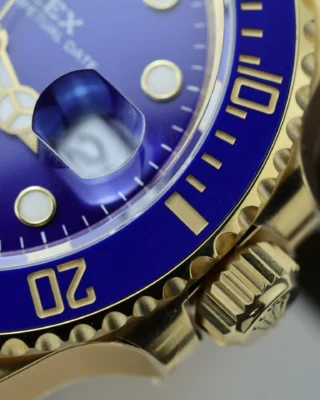 Replica Rolex Submariner Blue Dial Blue Bezel Gold Oyster Brcelet
