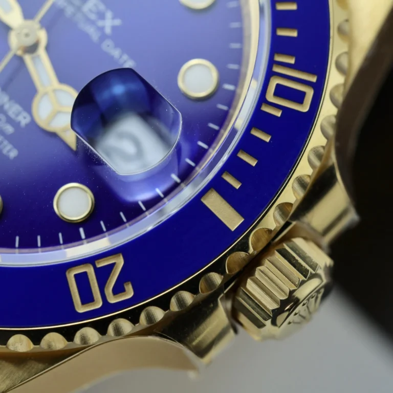 Replica Rolex Submariner Blue Dial Blue Bezel Gold Oyster Brcelet