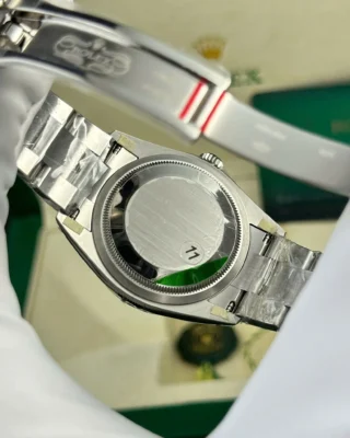 Replica Rolex Datejust Wimbledon Rhodium Dial Smooth Bezel Oyster Bracelet