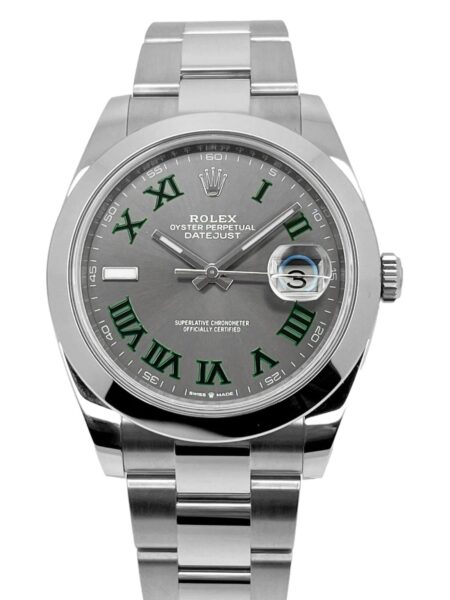 Superclone Rolex Datejust 41mm Rhodium Dial 126300 "Wimbledon" Oyster