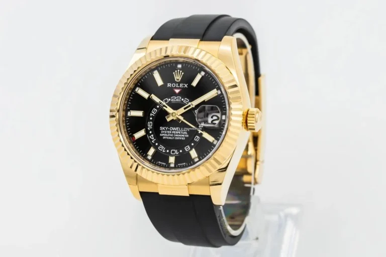 Replica Rolex Sky-Dweller Black Dial 326238 Perspective View
