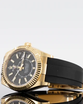 Replica Rolex Sky-Dweller Black Dial 326238 Close-Up Focus