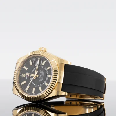 Replica Rolex Sky-Dweller Black Dial 326238 Close-Up Focus