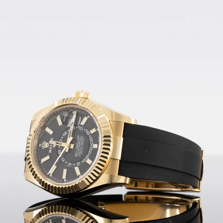 Replica Rolex Sky-Dweller Black Dial 326238 Close-Up Focus