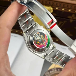 Replica Rolex Oyster Perpetual Pink Dial Smooth Bezel Oyster Bracelet