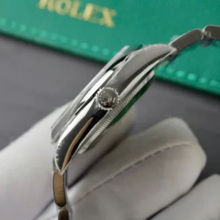 Replica Rolex Oyster Perpetual Yellow Dial Smooth Bezel Oyster Bracelet