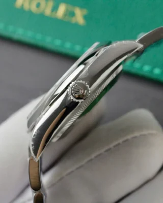 Replica Rolex Oyster Perpetual Yellow Dial Smooth Bezel Oyster Bracelet