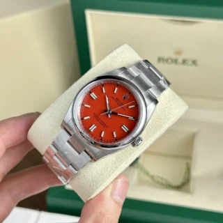 Replica Rolex Oyster Perpetual Red Dial Oyster Bracelet