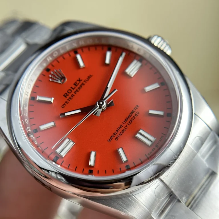 Replica Rolex Oyster Perpetual Red Dial Oyster Bracelet