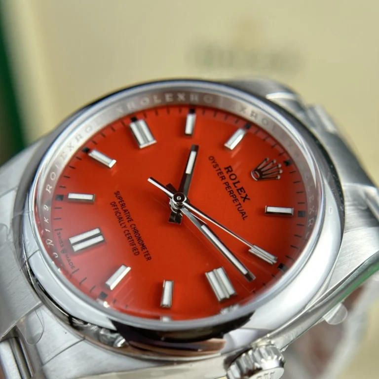 Replica Rolex Oyster Perpetual Red Dial Oyster Bracelet