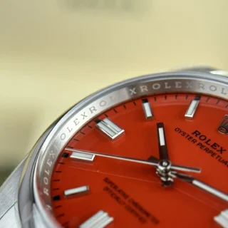 Replica Rolex Oyster Perpetual Red Dial Oyster Bracelet