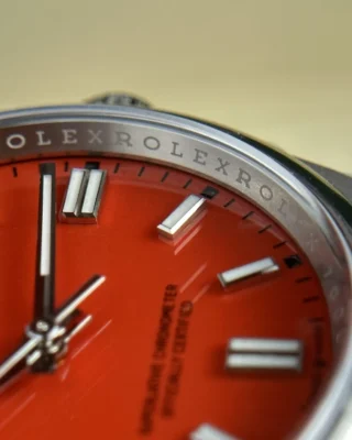 Replica Rolex Oyster Perpetual Red Dial Oyster Bracelet