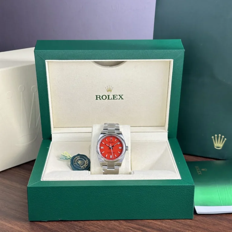Replica Rolex Oyster Perpetual Red Dial Oyster Bracelet