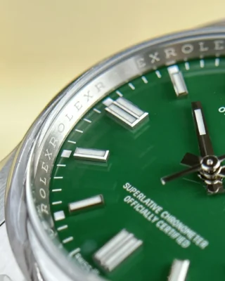 Replica Rolex Oyster Perpetual Green Dial Oyster Bracelet