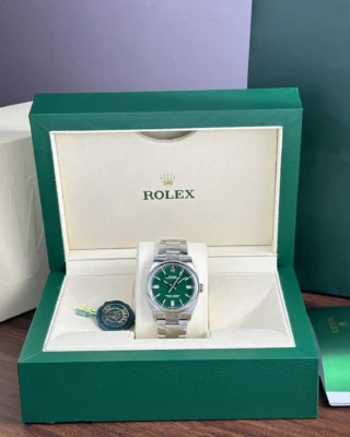 Replica Rolex Oyster Perpetual Green Dial Oyster Bracelet