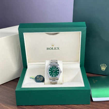 Replica Rolex Oyster Perpetual Green Dial Oyster Bracelet