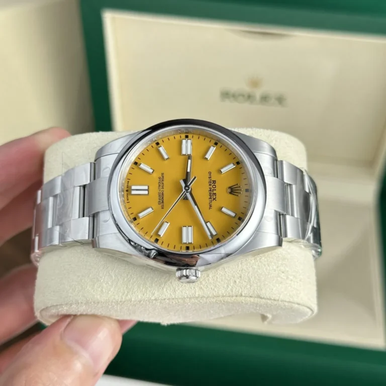 Replica Rolex Oyster perpetual Yellow Dial Oyster Bracelet