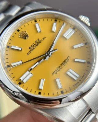Replica Rolex Oyster perpetual Yellow Dial Oyster Bracelet