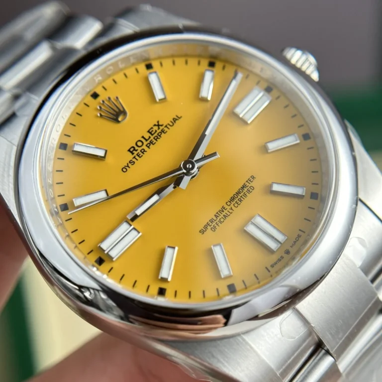 Replica Rolex Oyster perpetual Yellow Dial Oyster Bracelet