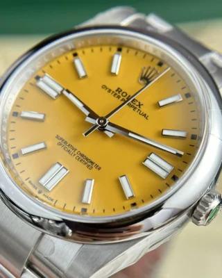 Replica Rolex Oyster perpetual Yellow Dial Oyster Bracelet