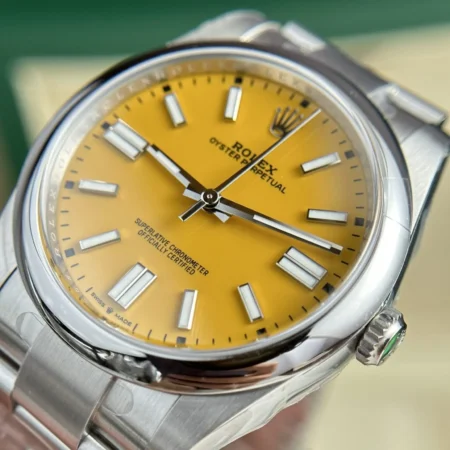 Replica Rolex Oyster perpetual Yellow Dial Oyster Bracelet