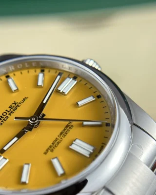 Replica Rolex Oyster perpetual Yellow Dial Oyster Bracelet