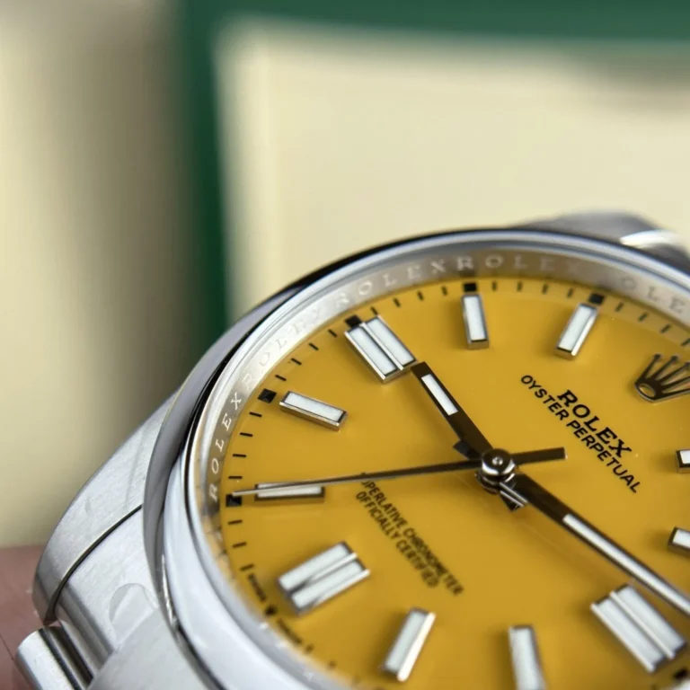 Replica Rolex Oyster perpetual Yellow Dial Oyster Bracelet