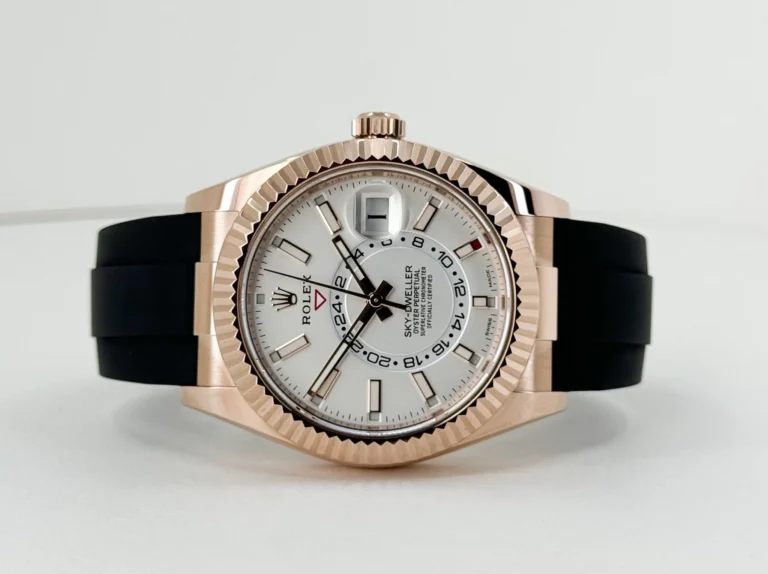 Replica Rolex Sky-Dweller White Dial 326235 Close-Up Focus