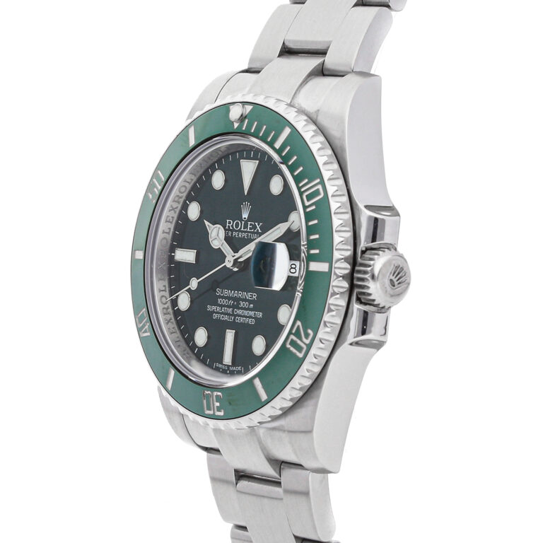 Superclone Rolex Submariner Green Dial 116610LV "Hulk" Perspective View