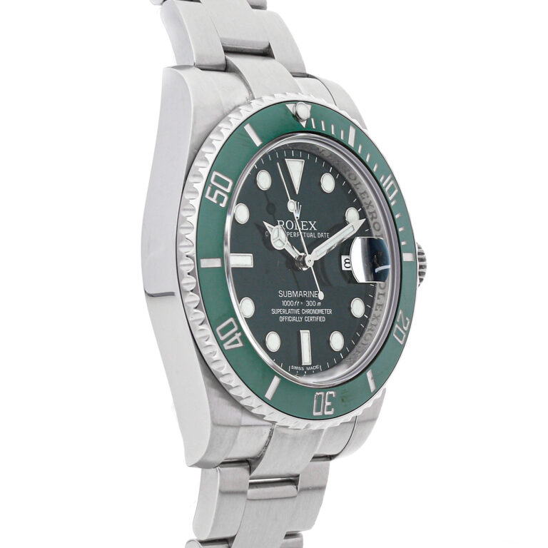 Superclone Rolex Submariner Green Dial 116610LV "Hulk" Angle Detail