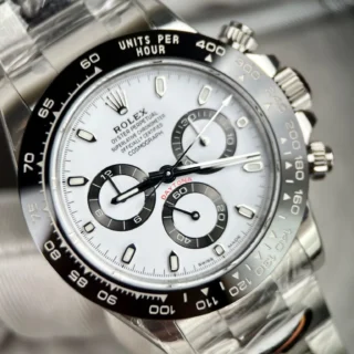 Replica Rolex Panda White Dial Black Bezel Oyster Dial