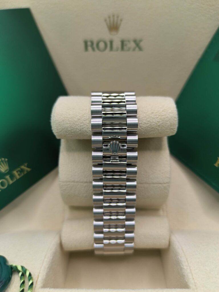 Superclone Rolex Day-Date Ice blue Dial 228236 Profile Shot