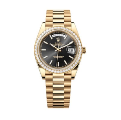 Superclone Rolex Day-Date Bright black Dial 228348RBR