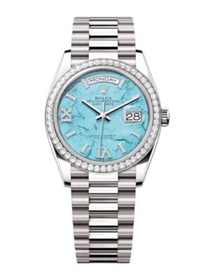 Superclone Rolex Day-Date 36 mm Turquoise Dial 128349RBR