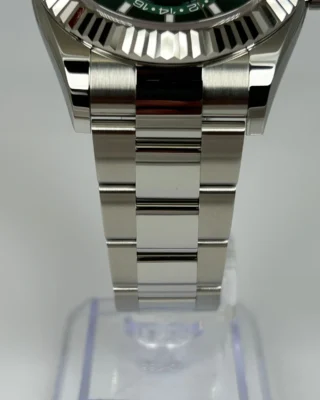 Superclone Sky-Dweller Mint green Dial 336934 Oyster Style Perspective