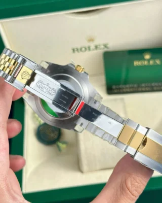 Replica Rolex GMT Master II Zombie Black Dial Black and Gray Bezel Two Toned Jubilee Bracelet