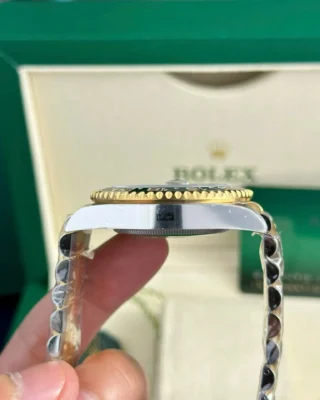 Replica Rolex GMT Master II Zombie Black Dial Black and Gray Bezel Two Toned Jubilee Bracelet