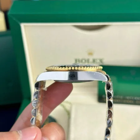 Replica Rolex GMT Master II Zombie Black Dial Black and Gray Bezel Two Toned Jubilee Bracelet