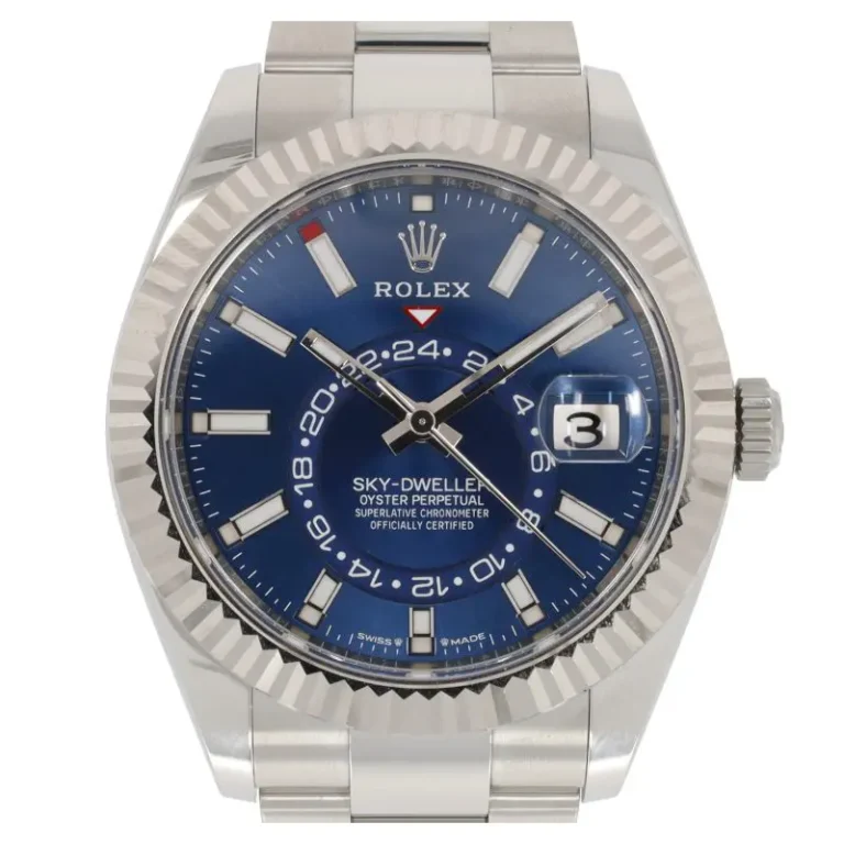 Superclone Rolex Sky-Dweller Bright blue Dial 336934 Oyster Angle Detail