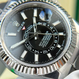 Replica Rolex Sky-Dweller Black Dial Steel Case Oysterflex Bracelet