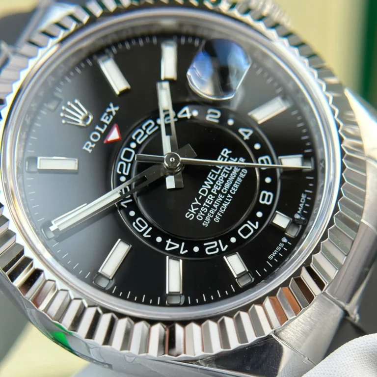 Replica Rolex Sky-Dweller Black Dial Steel Case Oysterflex Bracelet