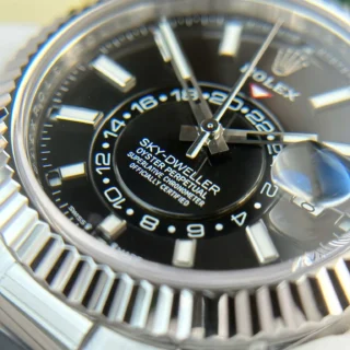Replica Rolex Sky-Dweller Black Dial Steel Case Oysterflex Bracelet