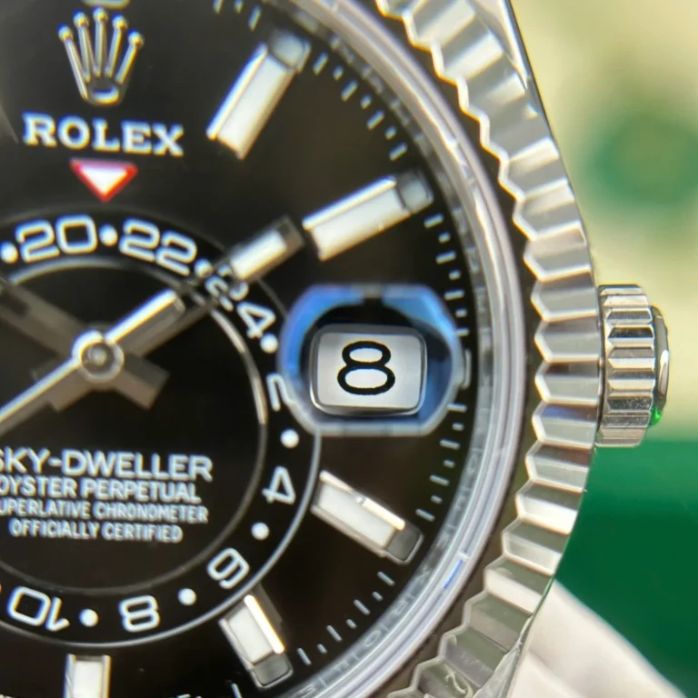 Replica Rolex Sky-Dweller Black Dial Steel Case Oysterflex Bracelet