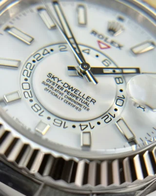 Replica Rolex Sky-Dweller White Dial Steel Case Oysterflex Bracelet