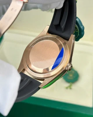 Replica Rolex Sky-Dweller Rose gold Case Slate Dial Oysterflex Bracelet