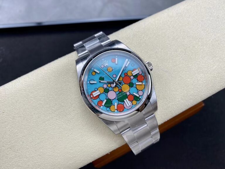 Superclone Rolex Oyster Perpetual Turquoise Dial 124300 Design Element