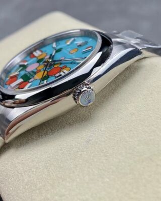 Superclone Rolex Oyster Perpetual Turquoise Dial 124300 Feature Highlight